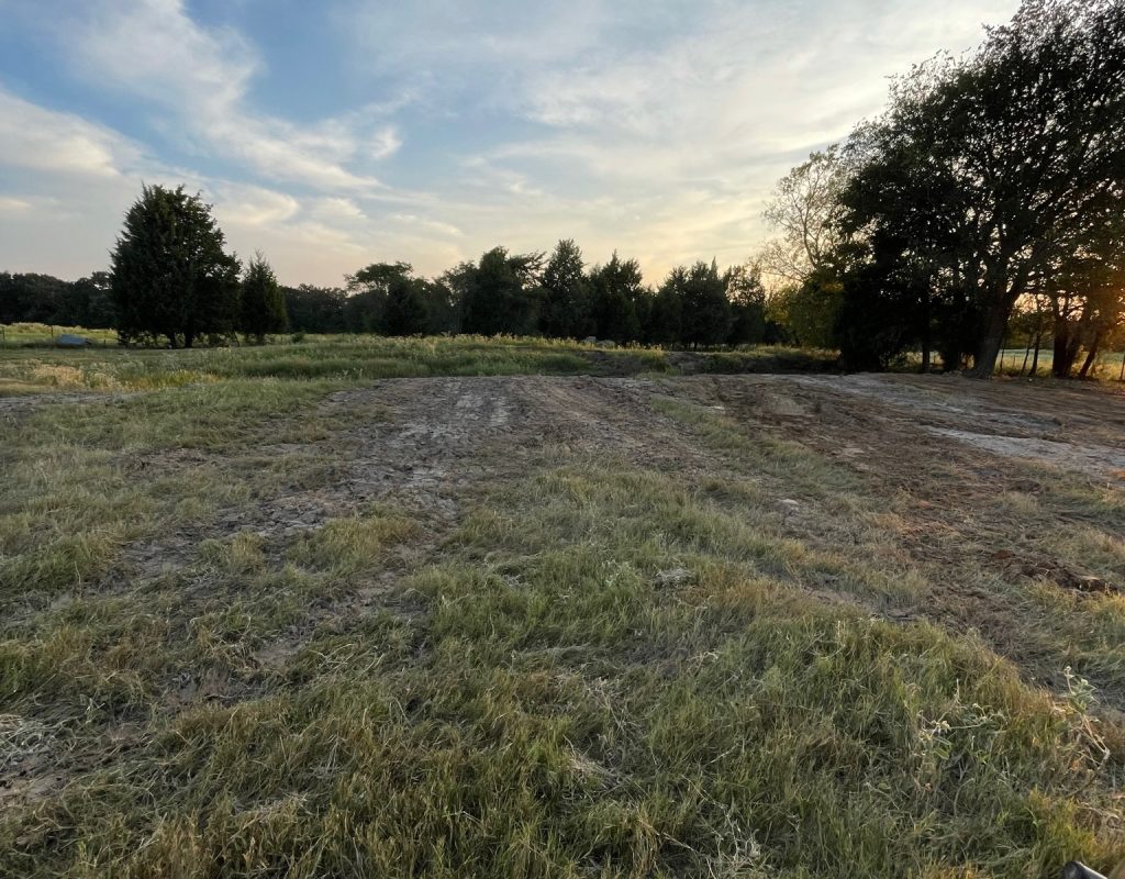 Land clearing equipment in action on Texas property